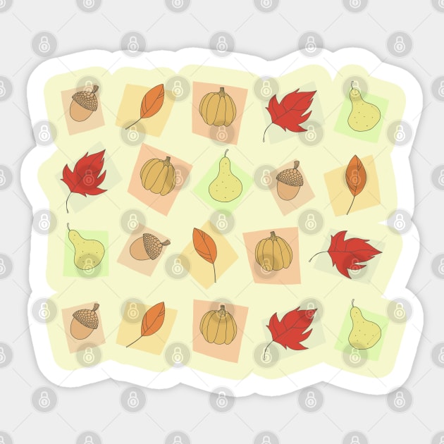 Fall Pattern Sticker by Shemii